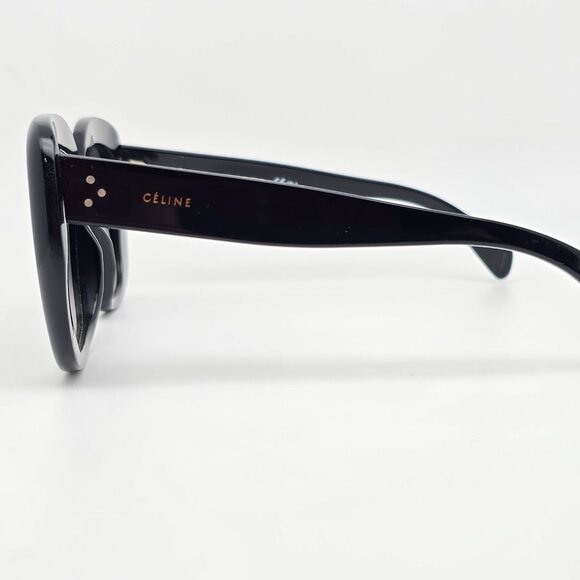 Celine CL41433/S 807 Black Frame Grey Gradient Lens Oversized Sunglasses w/ Case - Picture 4 of 15
